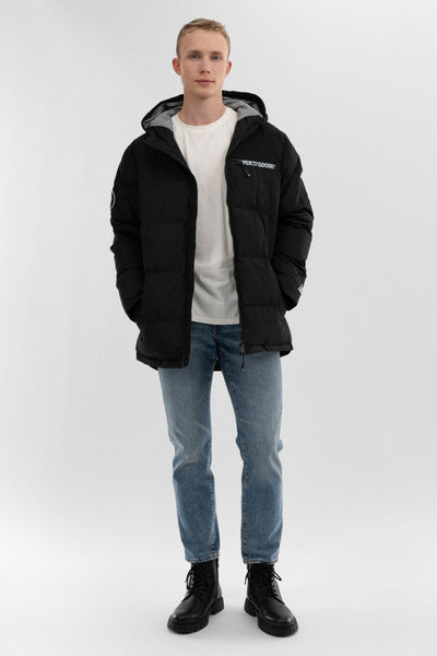 Super Triple Goose Colour Block Bomber Jacket - Black