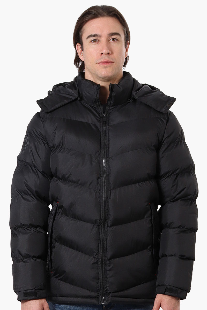 Super Triple Goose Bubble Contrast Detail Bomber Jacket - Black - Mens Bomber Jackets - Canada Weather Gear