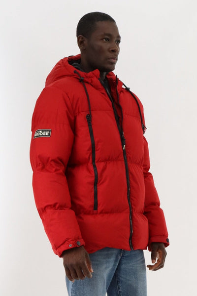 Super Triple Goose Puffer Parka Jacket - Red - Mens Parka Jackets - Canada Weather Gear