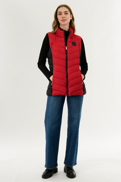 Canada Weather Gear Chevron Quilted Vest - Red