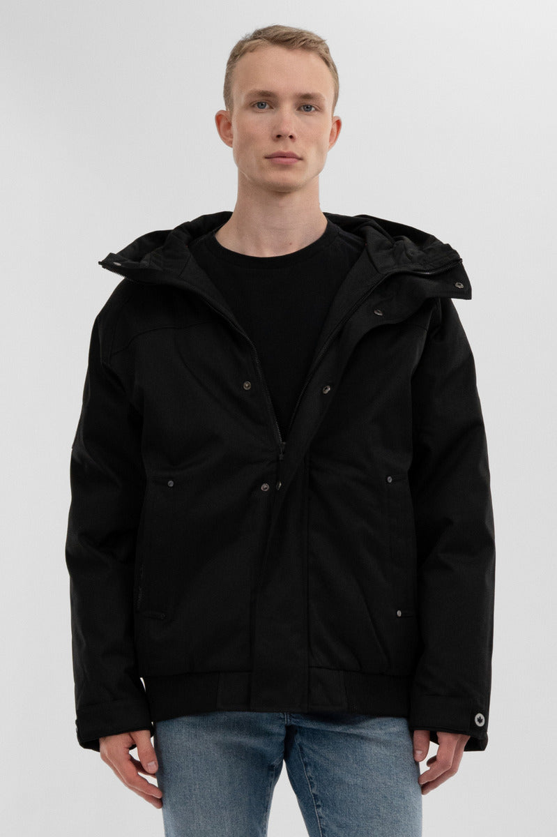 Canada Weather Gear Backpack Strap Bomber Jacket - Black