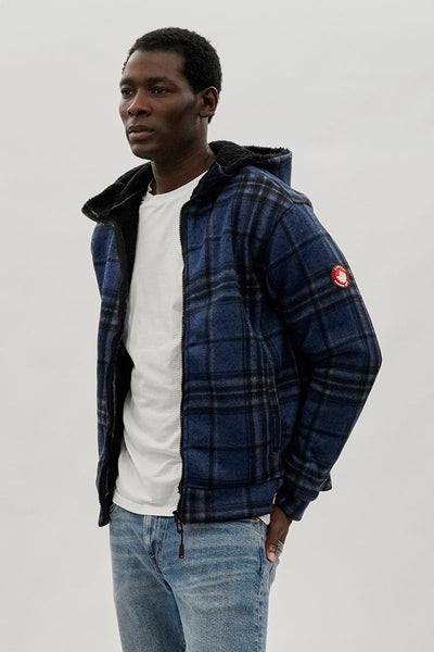 Canada Weather Gear Hooded Sherpa Lined Lightweight Jacket - Navy