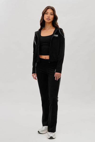 Super Triple Goose Cropped Active Hoodie - Black - Womens Hoodies & Sweatshirts - Canada Weather Gear