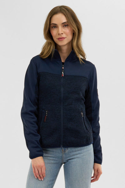Canada Weather Gear Zip Up Knit Lightweight Jacket - Navy - Womens Lightweight Jackets - Canada Weather Gear