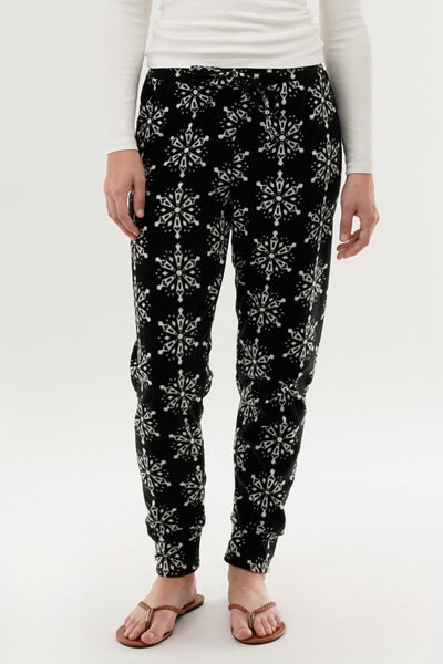 Canada Weather Gear Festive Print Pajama Pants - Black - Womens Pajamas - Canada Weather Gear