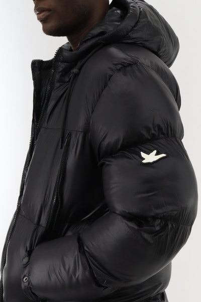 Super Triple Goose Shiny Puffer Parka Jacket - Black - Mens Parka Jackets - Canada Weather Gear