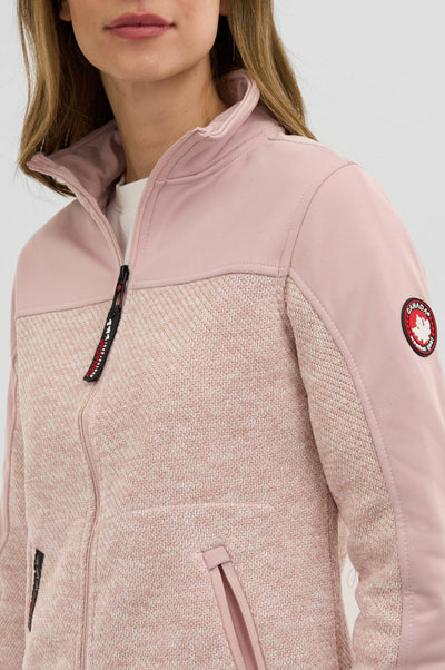 Canada Weather Gear Zip Up Knit Lightweight Jacket - Pink - Womens Lightweight Jackets - Canada Weather Gear