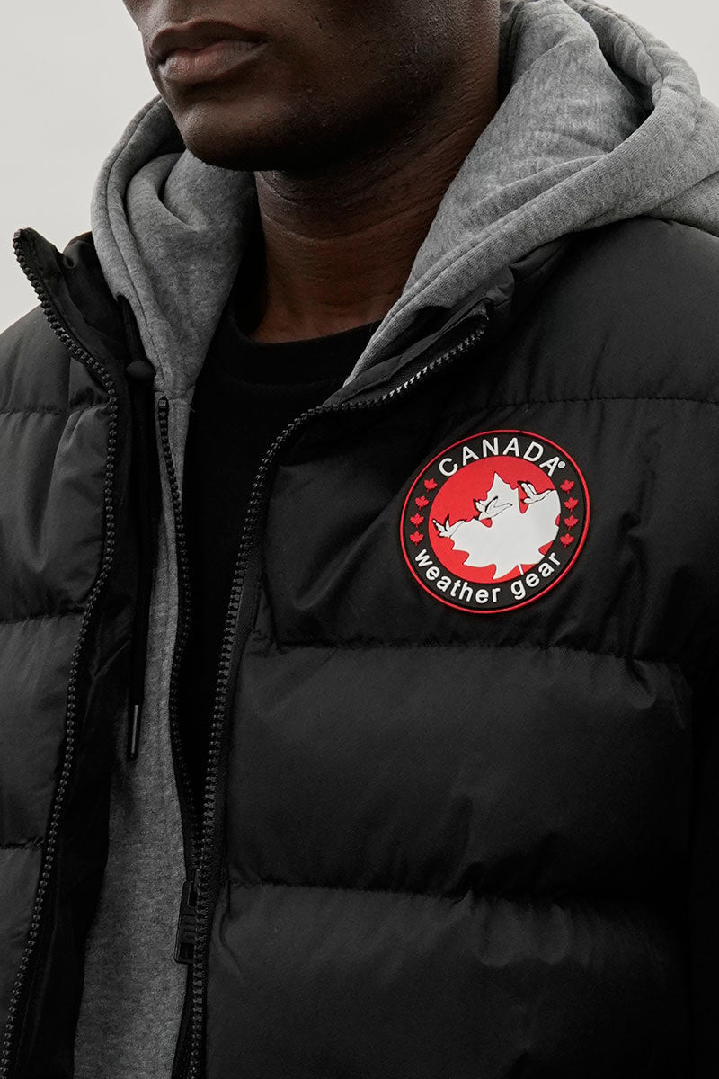 Canada Weather Gear Hooded Puffer Vest - Black