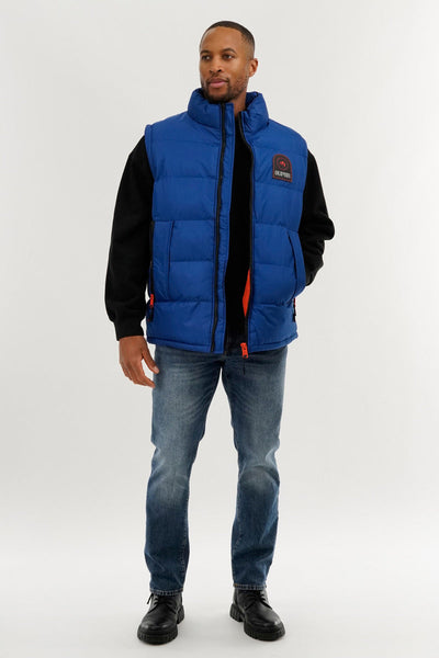 Super Triple Goose Double Pocket Bubble Vest - Blue - Mens Vests - Canada Weather Gear