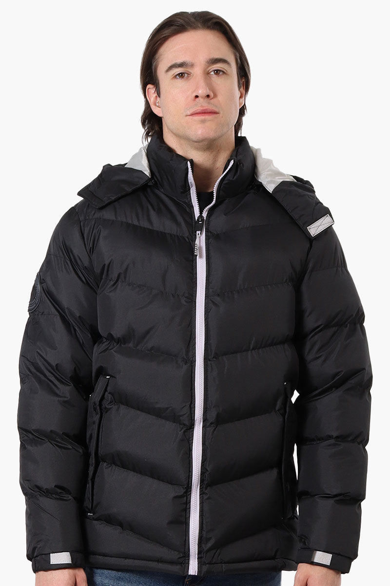 Super Triple Goose Bubble Contrast Detail Bomber Jacket - Black - Mens Bomber Jackets - Canada Weather Gear