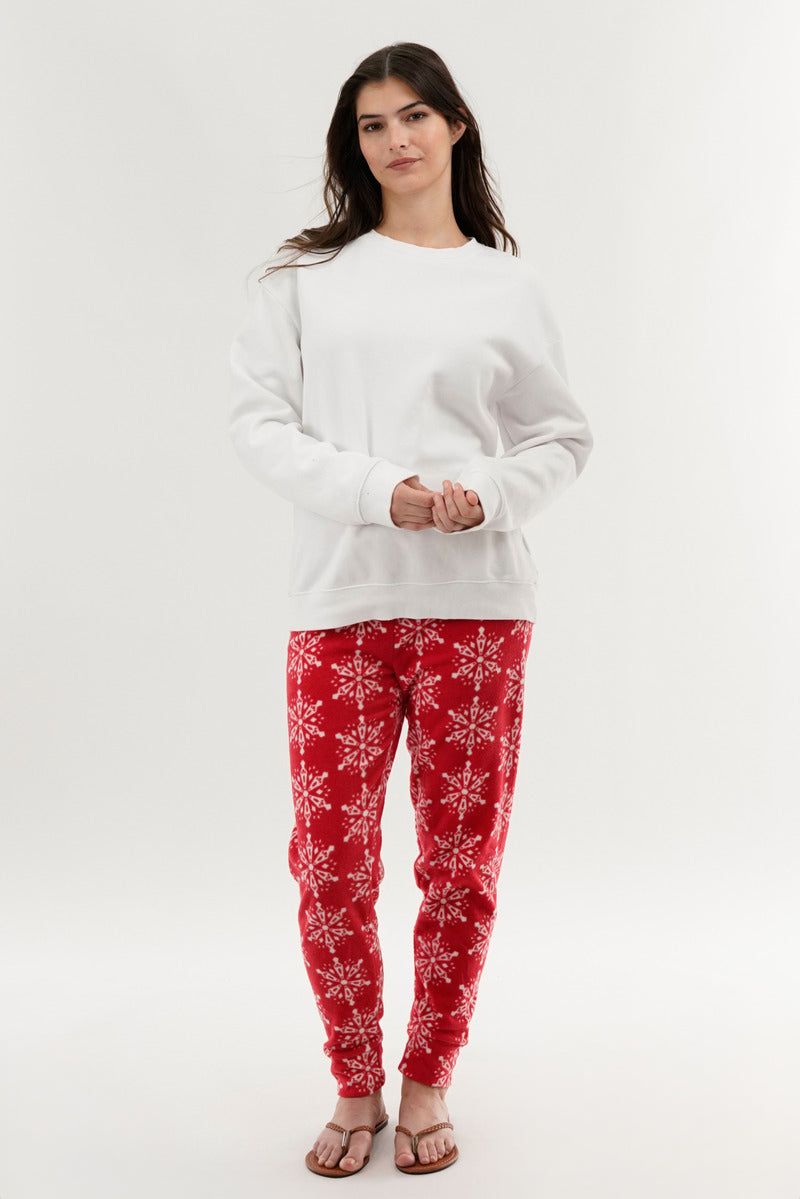 Canada Weather Gear Festive Print Pajama Pants - Red - Womens Pajamas - Canada Weather Gear