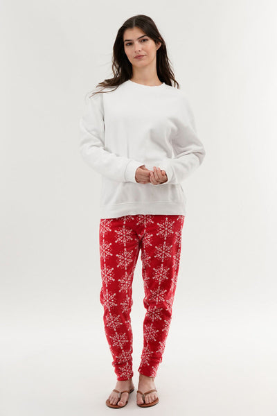 Canada Weather Gear Festive Print Pajama Pants - Red - Womens Pajamas - Canada Weather Gear