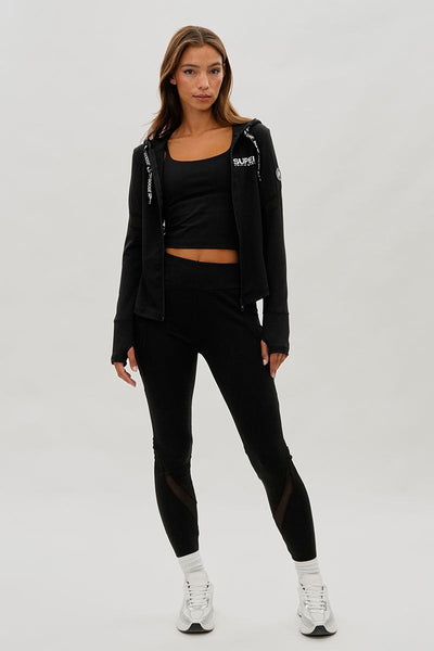 Super Triple Goose Zip Up Active Hoodie - Black - Womens Hoodies & Sweatshirts - Canada Weather Gear