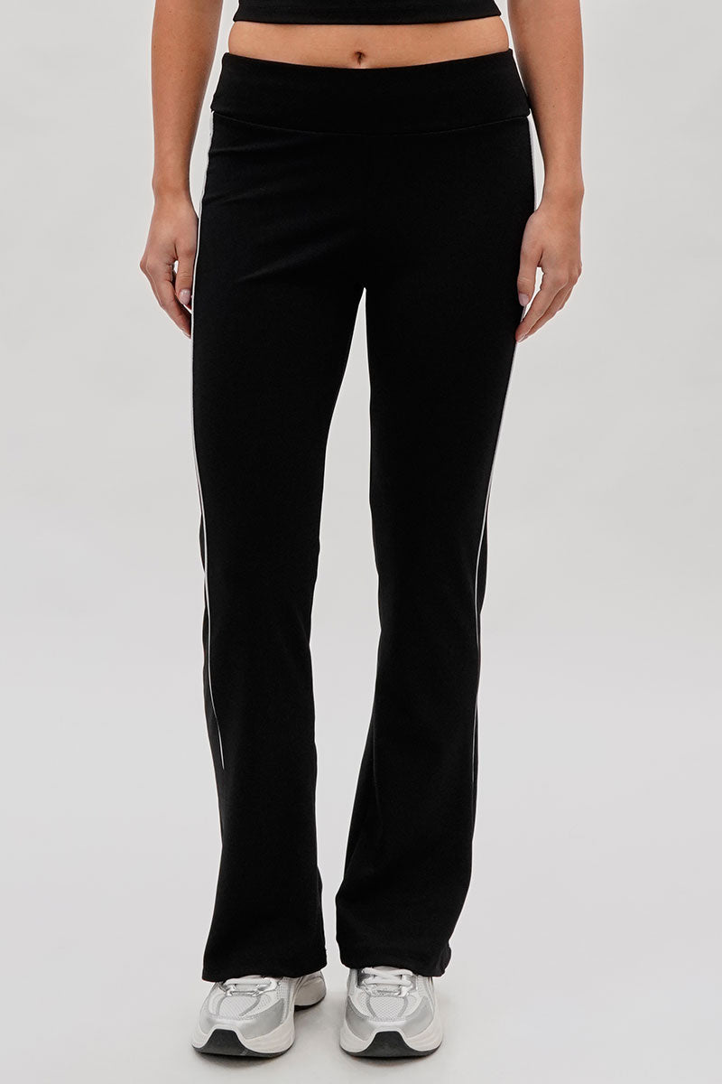 Super Triple Goose Side Piping Detail Active Pants - Black - Womens Pants - Canada Weather Gear