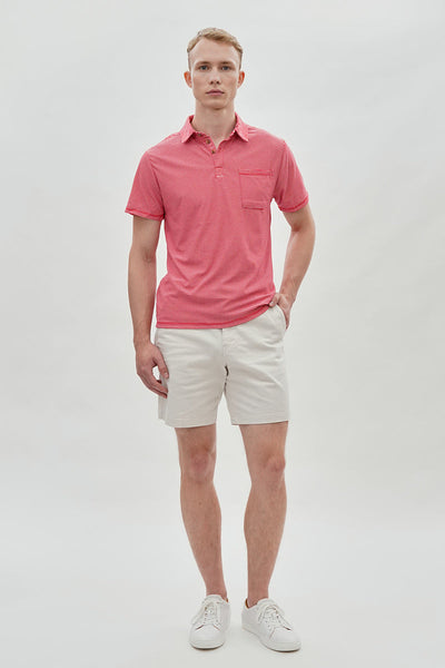 Canada Weather Gear Striped Polo Shirt - Red