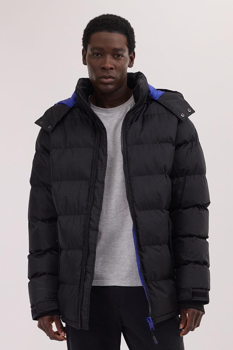 Super Triple Goose Thermal-Foil Lining Bomber Jacket - Blue