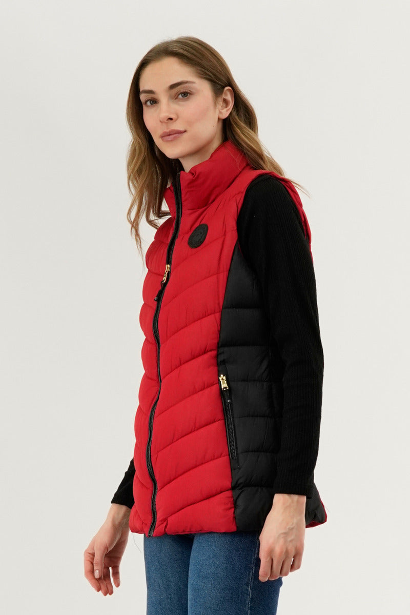 Canada Weather Gear Chevron Quilted Vest - Red