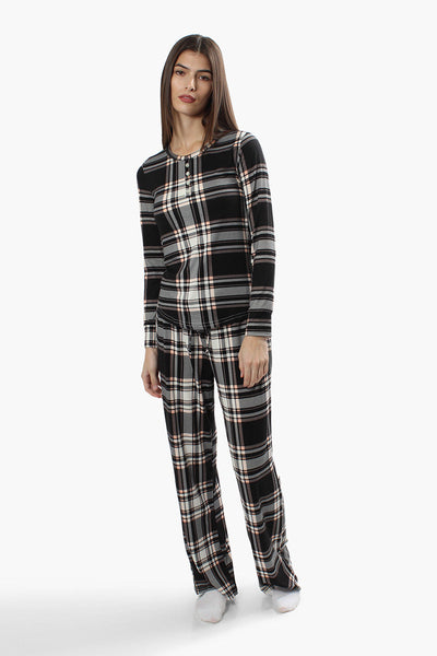Canada Weather Gear Plaid Print Pajama Pants - Black - Womens Pajamas - Canada Weather Gear
