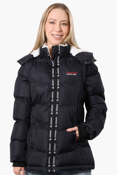 Canada Weather Gear Zip Off Sleeve Bomber Jacket - Navy - Womens Bomber Jackets - Canada Weather Gear