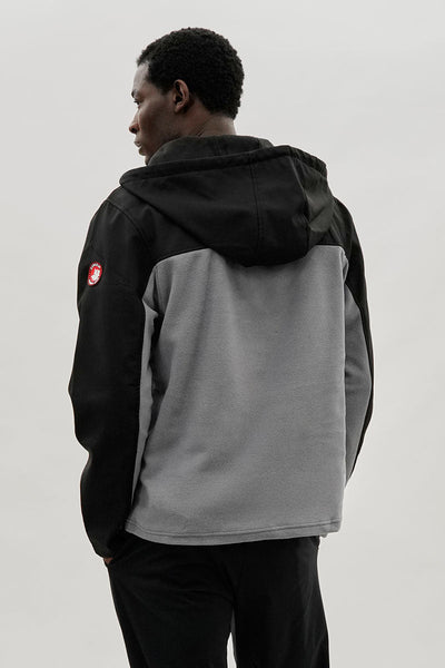 Canada Weather Gear Colour Block Half Zip Hoodie - Grey - Mens Hoodies & Sweatshirts - Canada Weather Gear