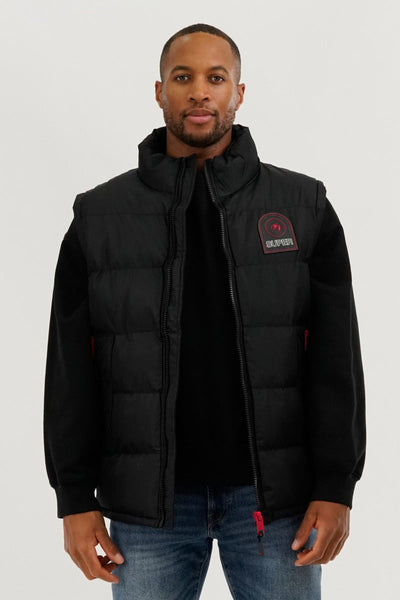 Super Triple Goose Double Pocket Bubble Vest - Black - Mens Vests - Canada Weather Gear