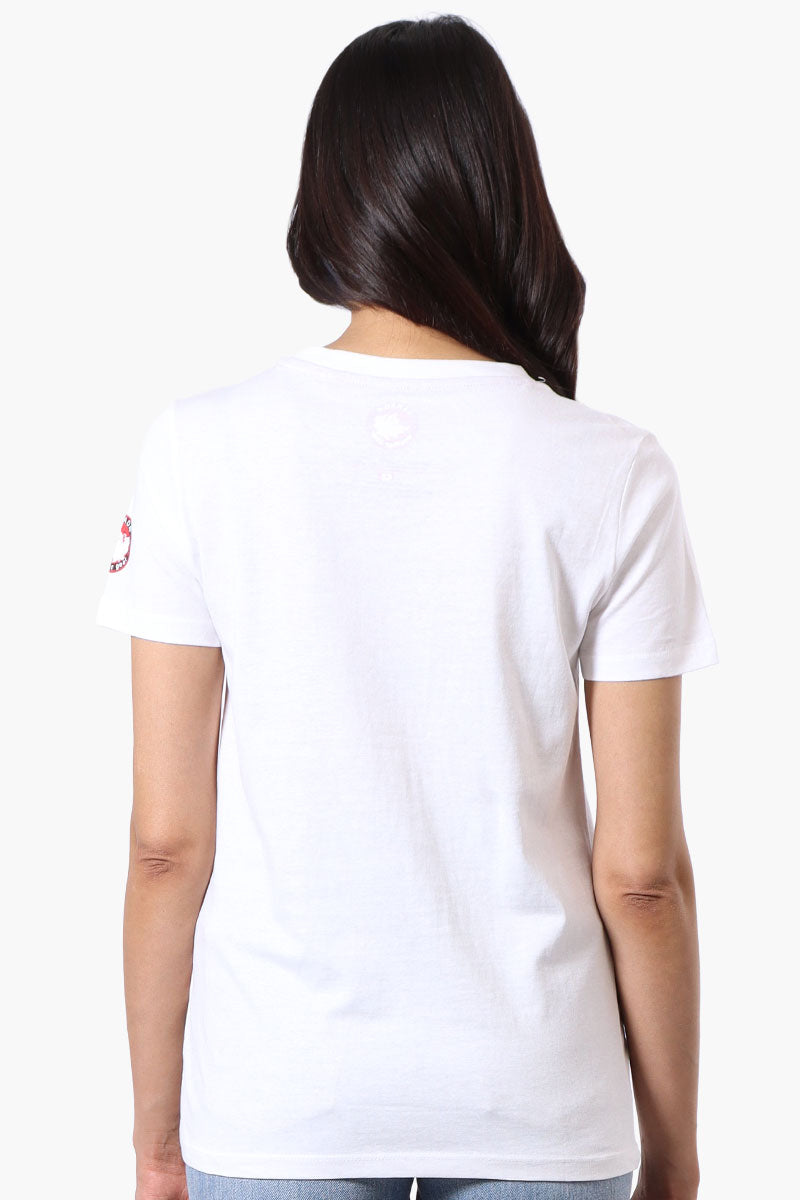 Canada Weather Gear Adventure Awaits Print Tee - White - Womens Tees & Tank Tops - Canada Weather Gear
