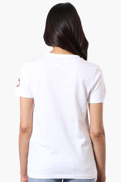 Canada Weather Gear Adventure Awaits Print Tee - White - Womens Tees & Tank Tops - Canada Weather Gear