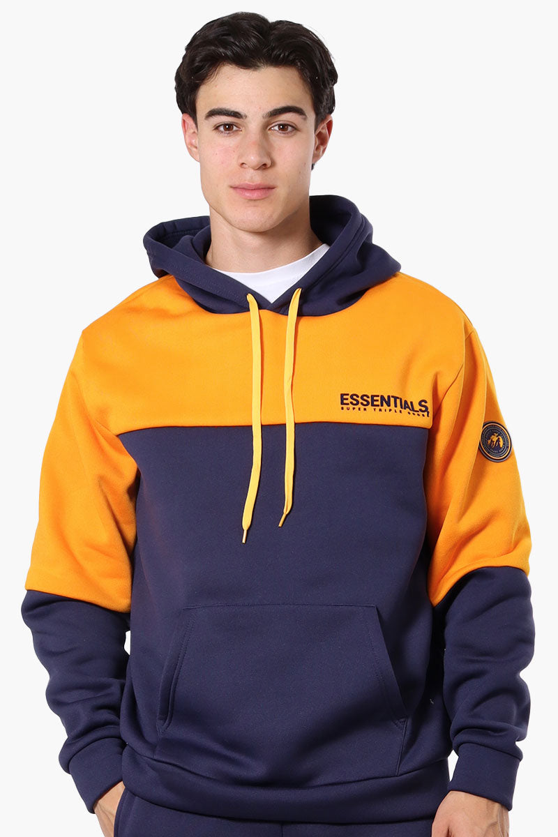 Essentials Super Triple Goose Colour Block Hoodie - Navy - Mens Hoodies & Sweatshirts - International Clothiers