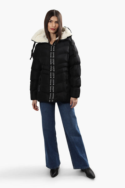 Canada Weather Gear Sherpa Lined Bomber Jacket - Black - Womens Bomber Jackets - Canada Weather Gear