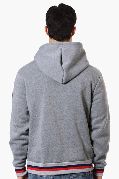 Essentials Super Triple Goose Striped Cuff Detail Hoodie - Grey - Mens Hoodies & Sweatshirts - Canada Weather Gear