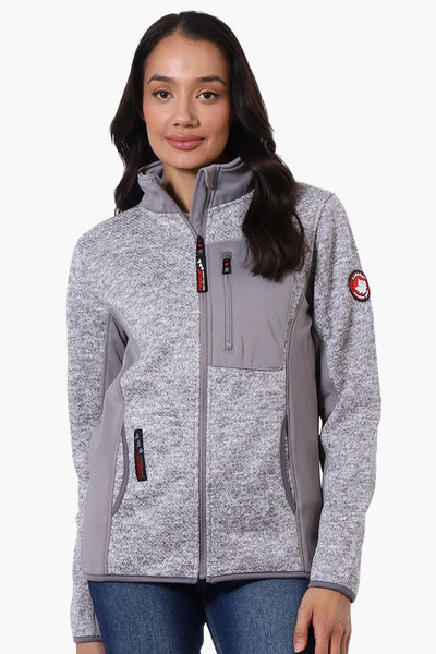 Canada Weather Gear Zip Up Chest Pocket Fleece Lightweight Jacket - Grey - Womens Lightweight Jackets - Canada Weather Gear