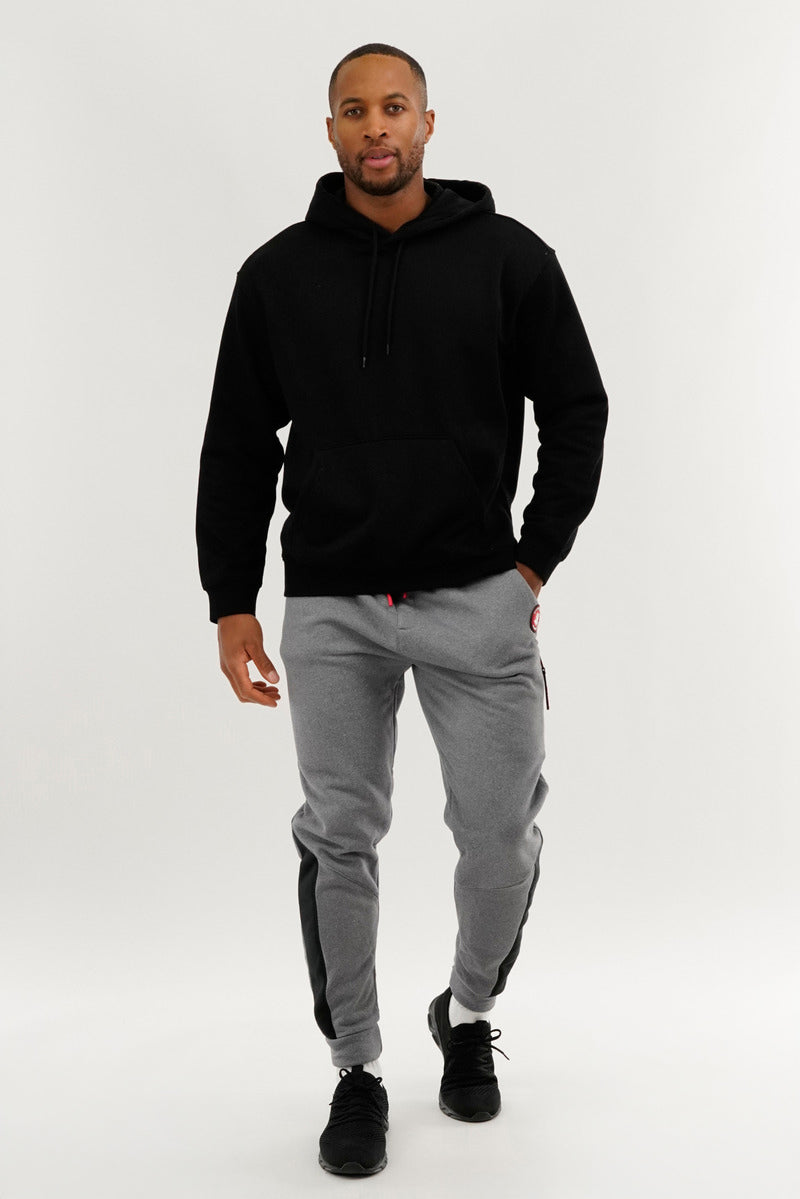 Canada Weather Gear Fleece Contrast Insert Jogger - Grey - Mens Joggers & Sweatpants - Canada Weather Gear