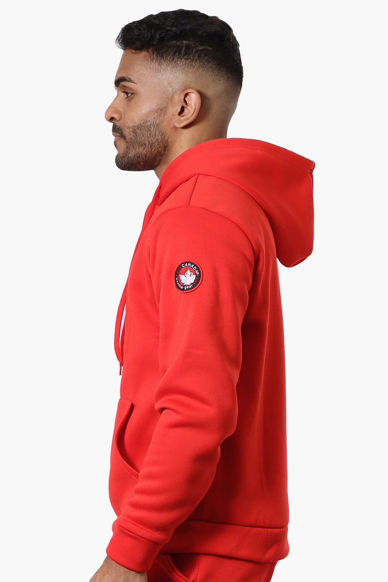 Canada Weather Gear Solid Embossed Logo Hoodie - Red - Mens Hoodies & Sweatshirts - Canada Weather Gear