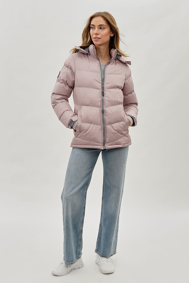 Canada Weather Gear Chevron Bomber Jacket - Pink