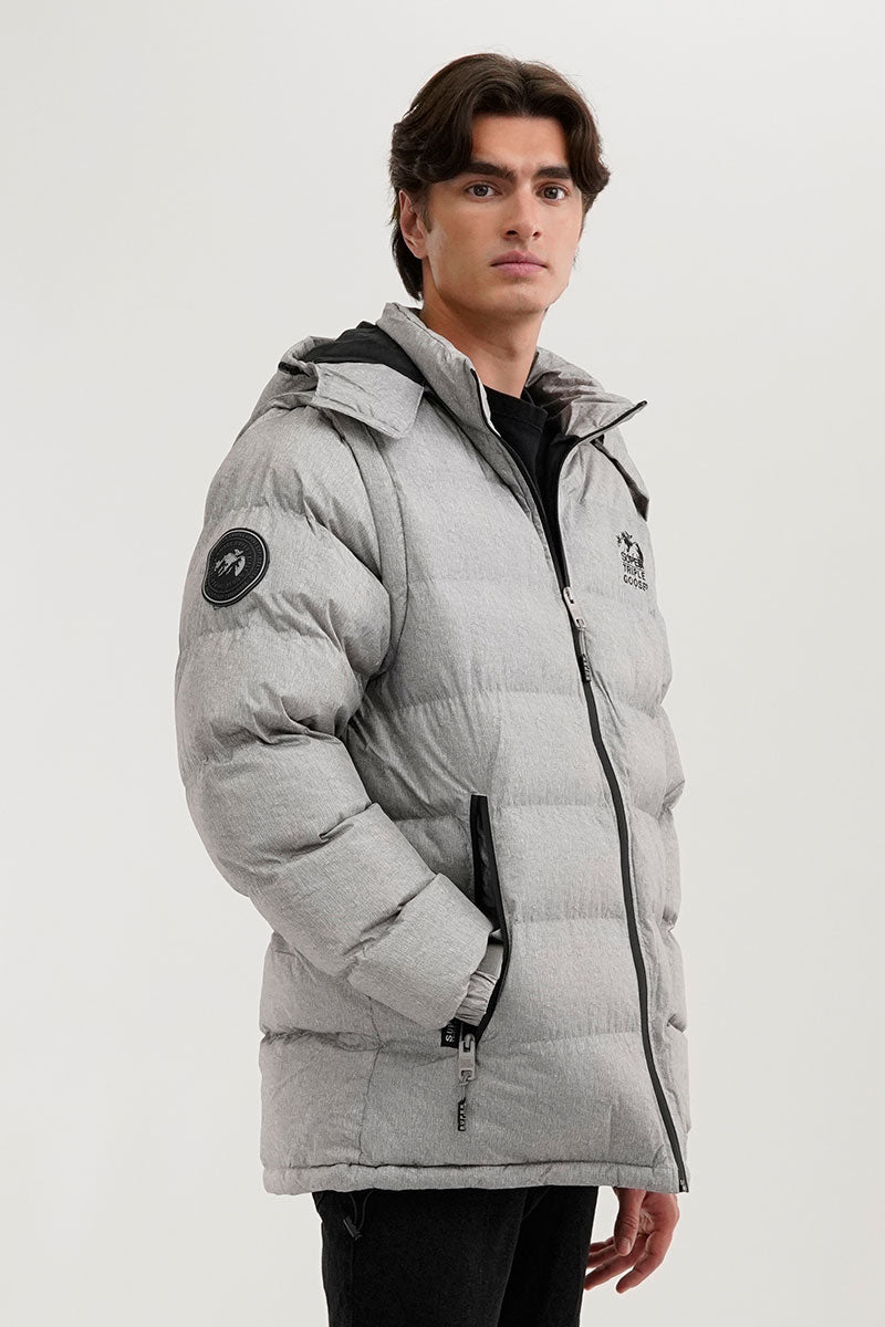 Super Triple Goose Zip Off Sleeve Bomber Jacket - Grey
