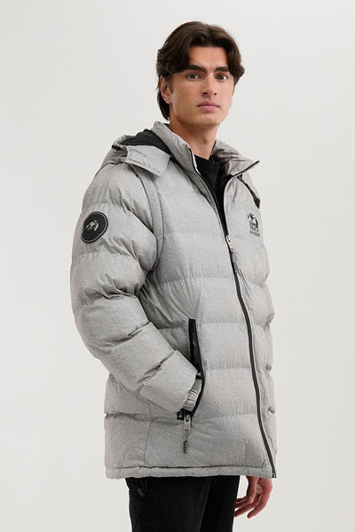 Super Triple Goose Zip Off Sleeve Bomber Jacket - Grey