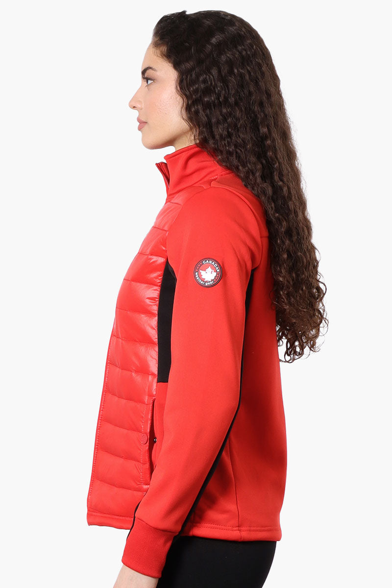 Canada Weather Gear Nylon Puffer Lightweight Jacket - Red - Womens Lightweight Jackets - Canada Weather Gear