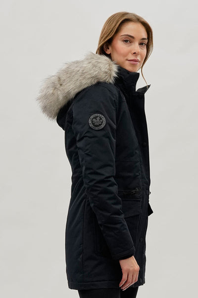 Canada Weather Gear Faux Fur Lined Parka Jacket - Navy