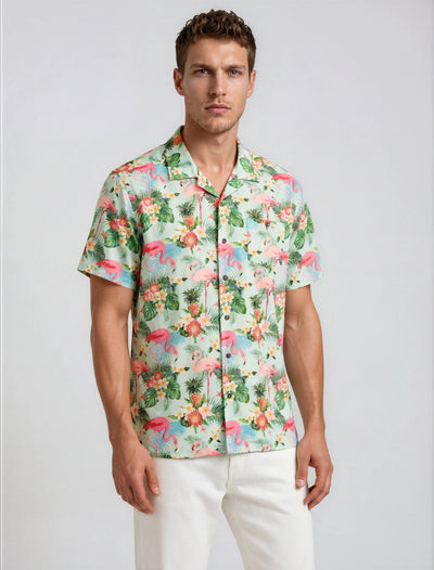 Chemise Canada Weather Gear - Homme - Verte - Manches Courtes - Taille S - Occasion