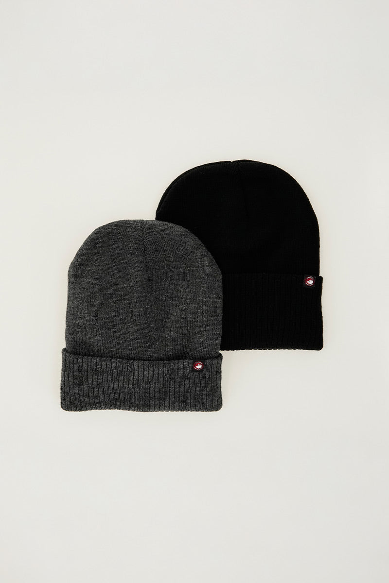 Canada Weather Gear Two-Pack Knit Hat - Grey - Mens Hats - Canada Weather Gear