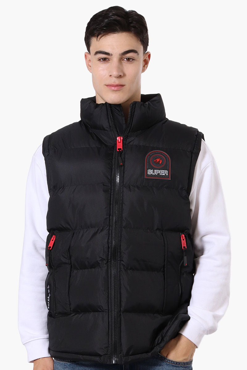 Super Triple Goose Double Pocket Bubble Vest - Black - Mens Vests - Canada Weather Gear