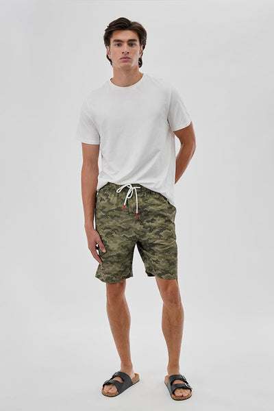 Canada Weather Gear Digi Camo Print Elastic Surf Shorts - Olive - Mens Shorts & Capris - Canada Weather Gear