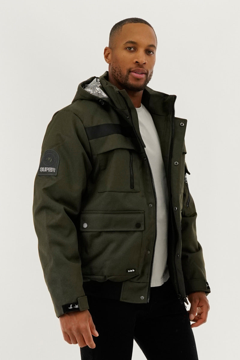 Super Triple Goose Thermal-Foil Lining Bomber Jacket - Olive - Mens Bomber Jackets - Canada Weather Gear