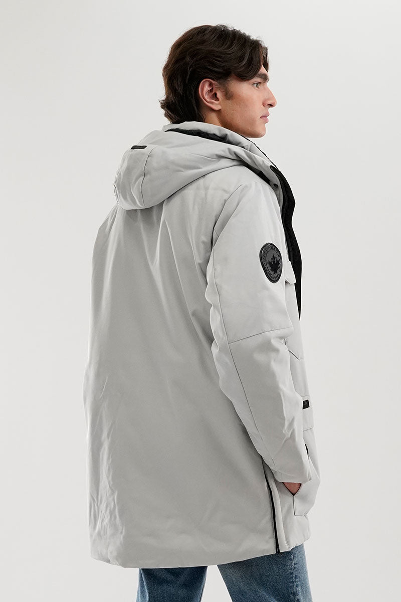 Canada Weather Gear Faux Fur Lined Hood Parka Jacket - Stone