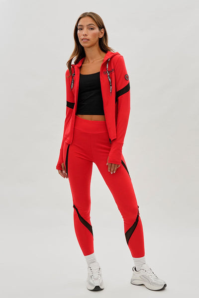 Super Triple Goose Zip Up Active Hoodie - Red - Womens Hoodies & Sweatshirts - Canada Weather Gear
