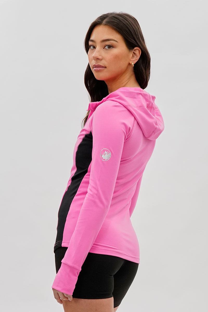 Canada Weather Gear Zip Up Yoga Lightweight Jacket - Pink - Womens Lightweight Jackets - Canada Weather Gear