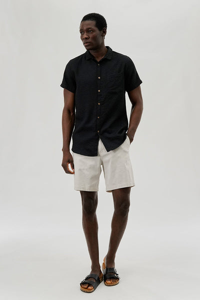 Canada Weather Gear Vintage Textured Button Up Casual Shirt - Black - Mens Casual Shirts - International Clothiers