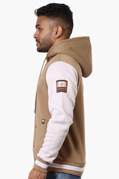 Canada Work Gear Button Up Hoodie - Camel - Mens Hoodies & Sweatshirts - Canada Weather Gear