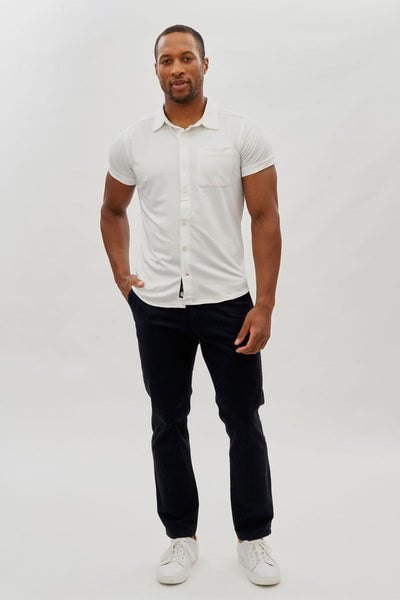 Canada Weather Gear Travel Collection Classic Short Sleeve Casual Shirt - White - Mens Casual Shirts - Canada Weather Gear