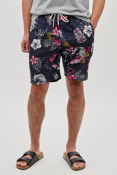 Canada Weather Gear Floral Swim Shorts - Black - Mens Shorts & Capris - Canada Weather Gear